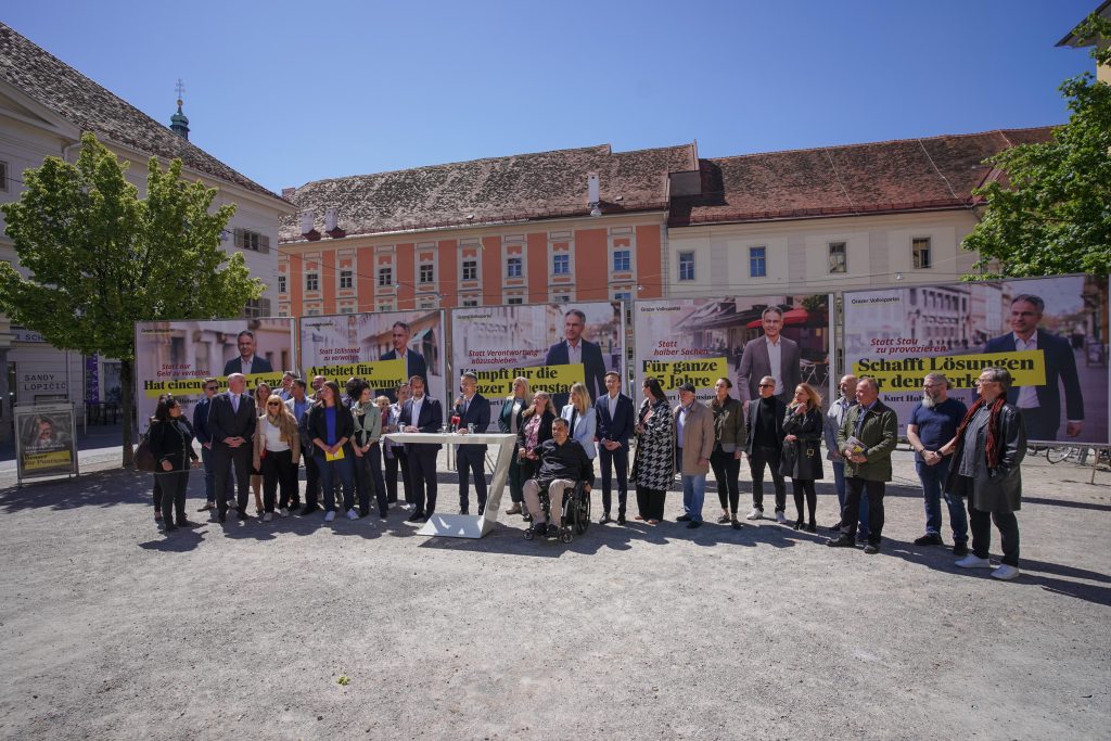 Präsentation Plan für Graz_Kurt Hohensinner und Kandidatenteam